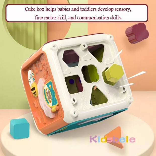 Baby Cube Toddler 7 in 1 Educational Shape Sorter Musical Toy