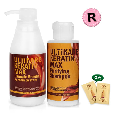 12% Formalin Keratin Treatment Hair Care Make Hair Straightening Smoothing Shinning+100ml Purifying Shampoo