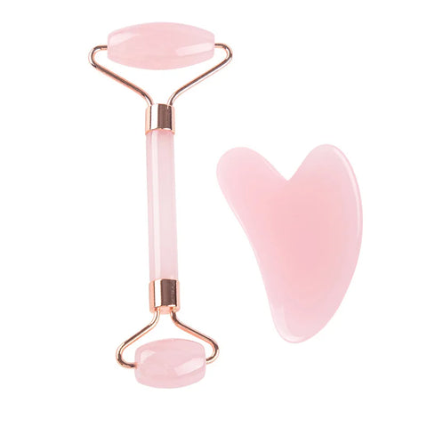 Rose Quartz Gua Sha Facial Scraping Face Massage Tool