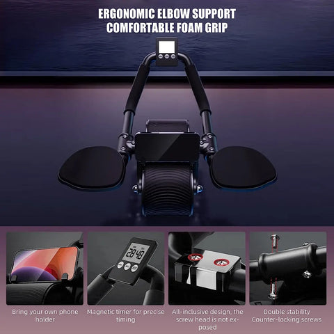 Elbow Support Rebound Abdominal Fitness Exercise Wheel