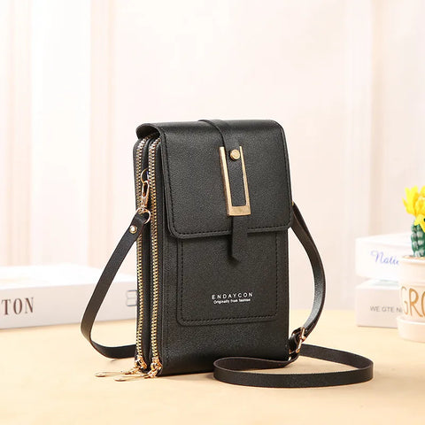 Women's Soft Leather Touch Screen Mobile Bags Wallets